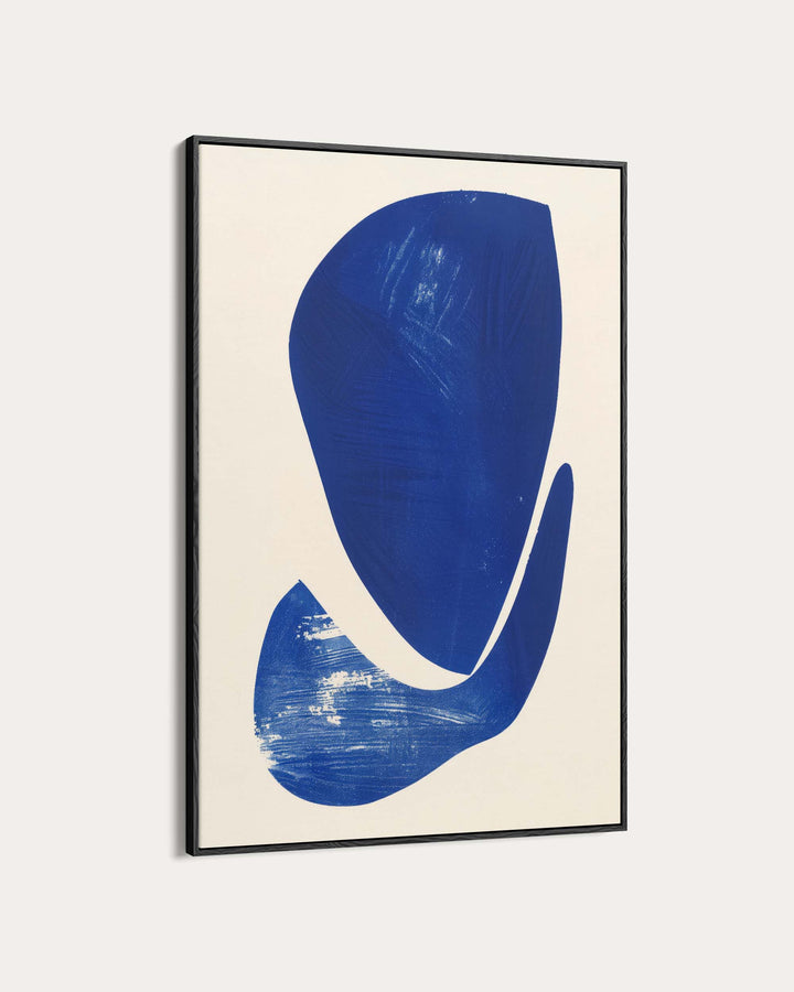 Abstract Blue Boat Wall Art Print