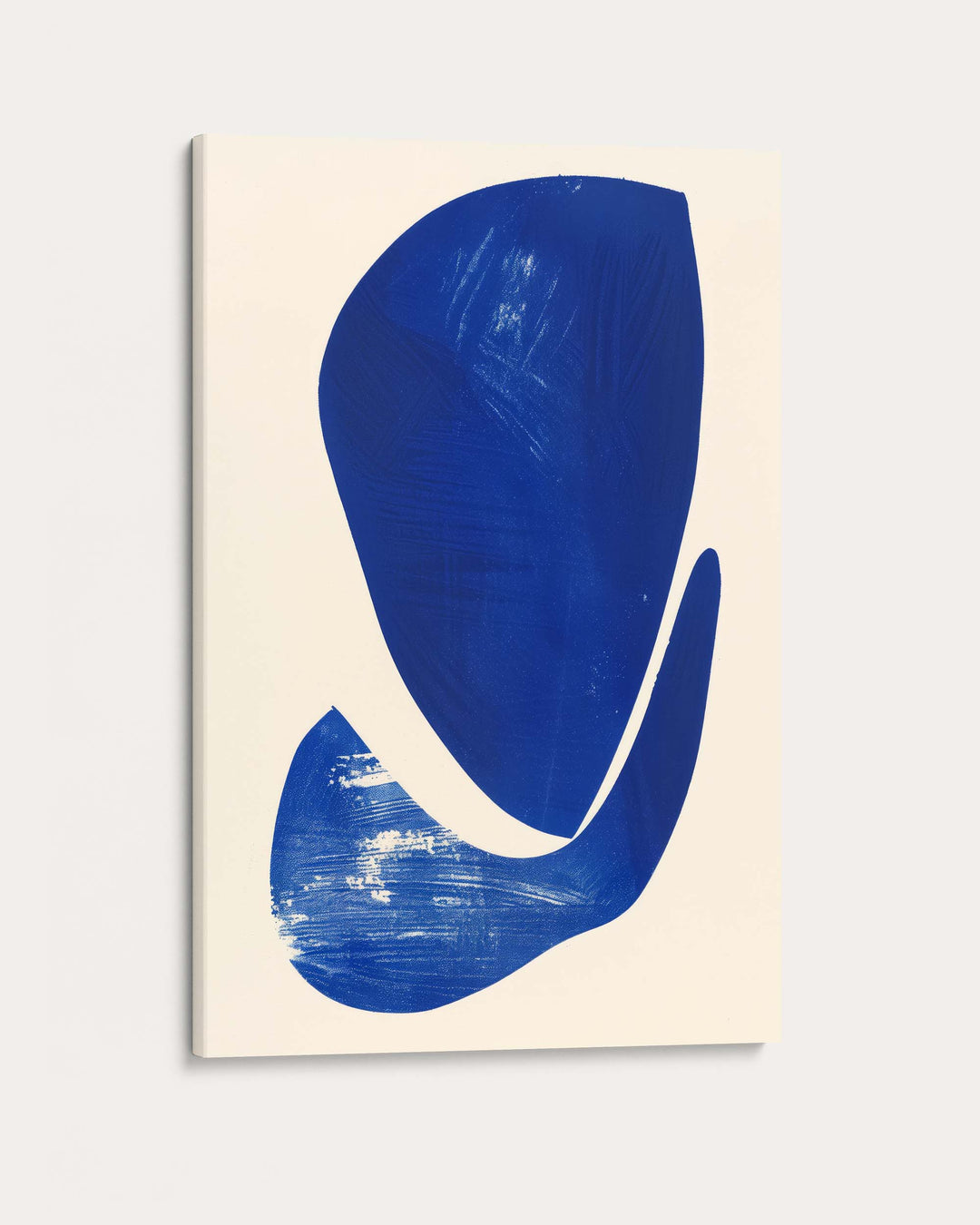 Abstract Blue Boat Wall Art Print