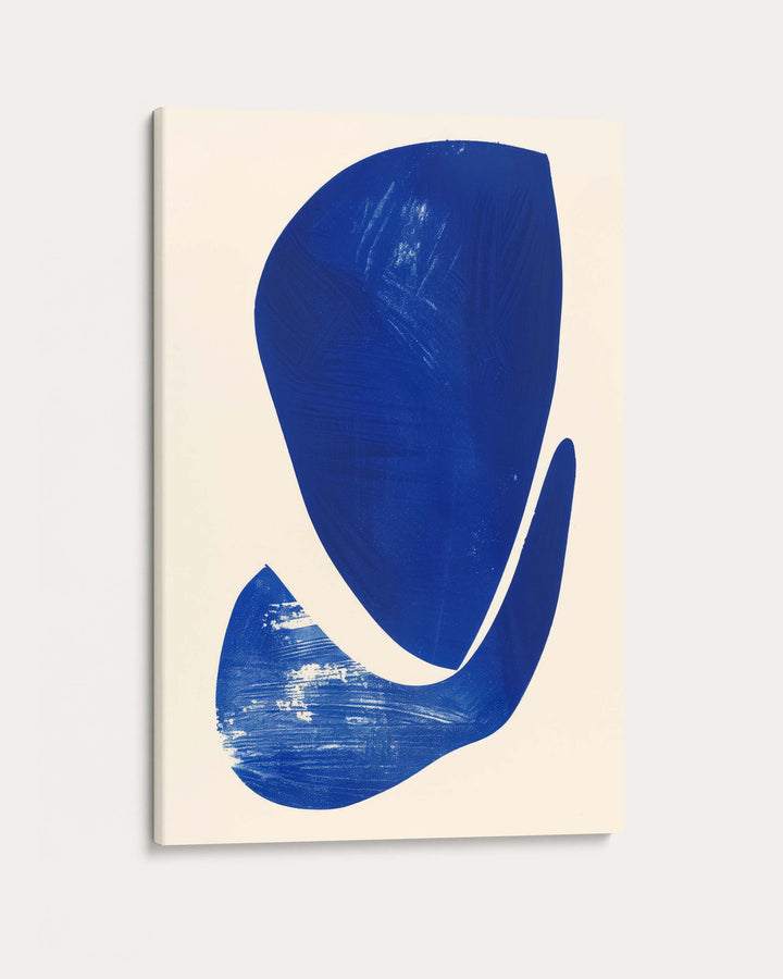Abstract Blue Boat Wall Art Print