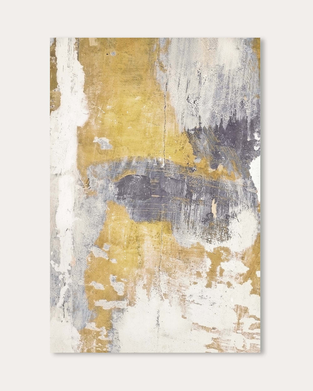 Gold & Grey Texture Wall Art Print