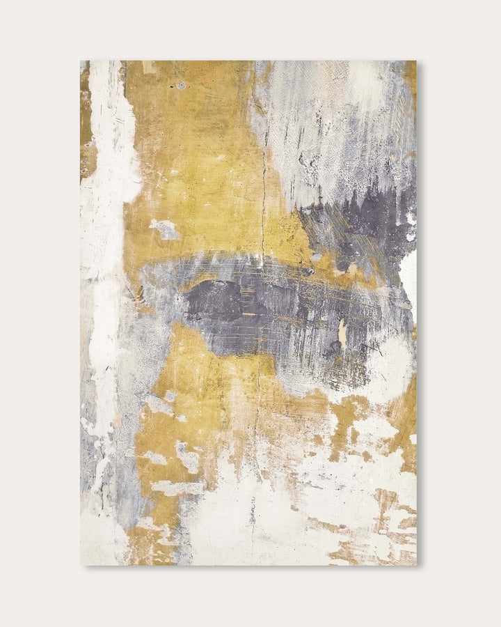 Gold & Grey Texture Wall Art Print